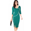 Robe Crayon Année 60 Vert