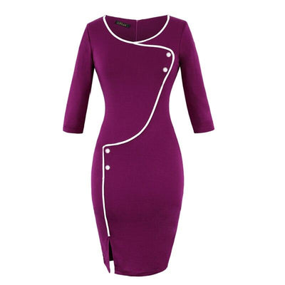 Robe Crayon Année 60 Violet