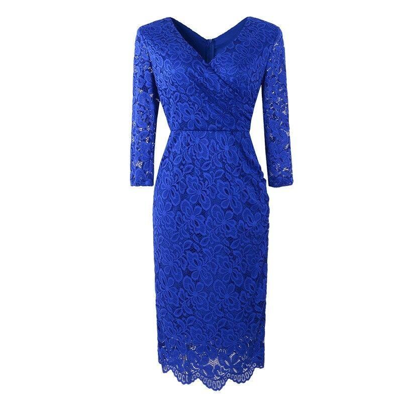 Robe Crayon Vintage Année 50 Bleu