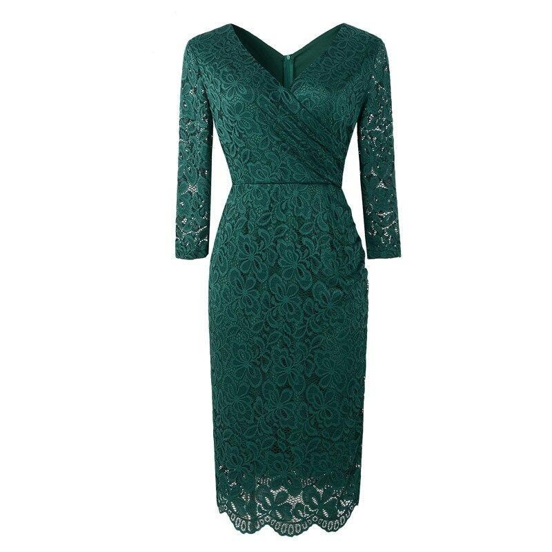 Robe Crayon Vintage Année 50 Vert
