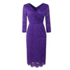 Robe Crayon Vintage Année 50 Violet