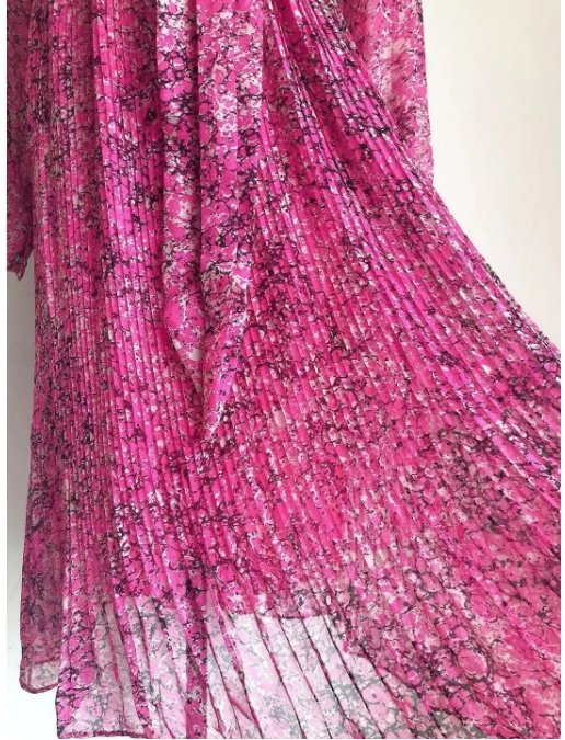 Robe de Cérémonie Vintage Fleurie Rose