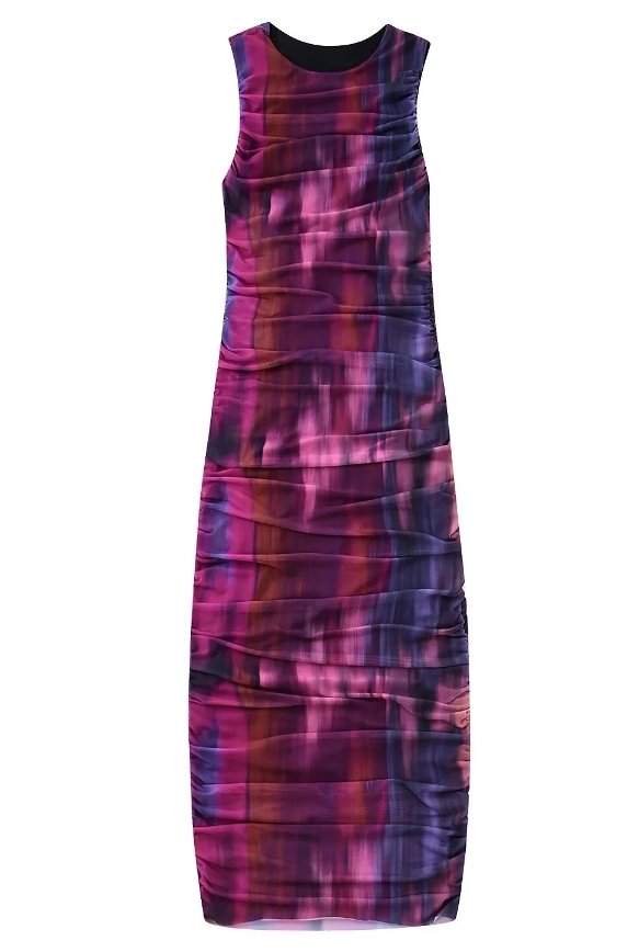 Robe de Soirée Année 70 Colorée
