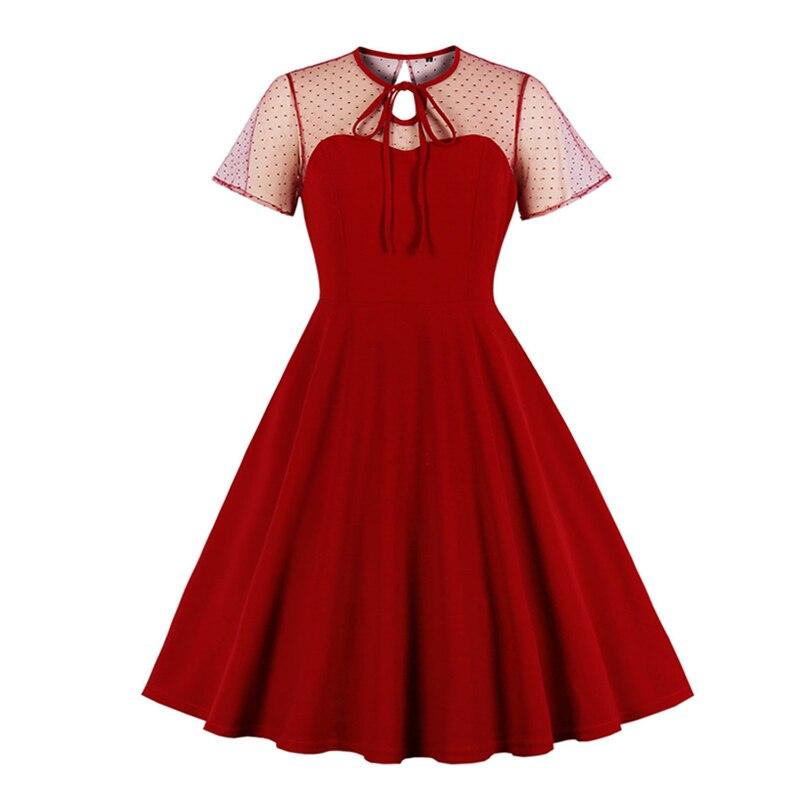 Robe de Soirée Années 50 Grande Taille Rouge