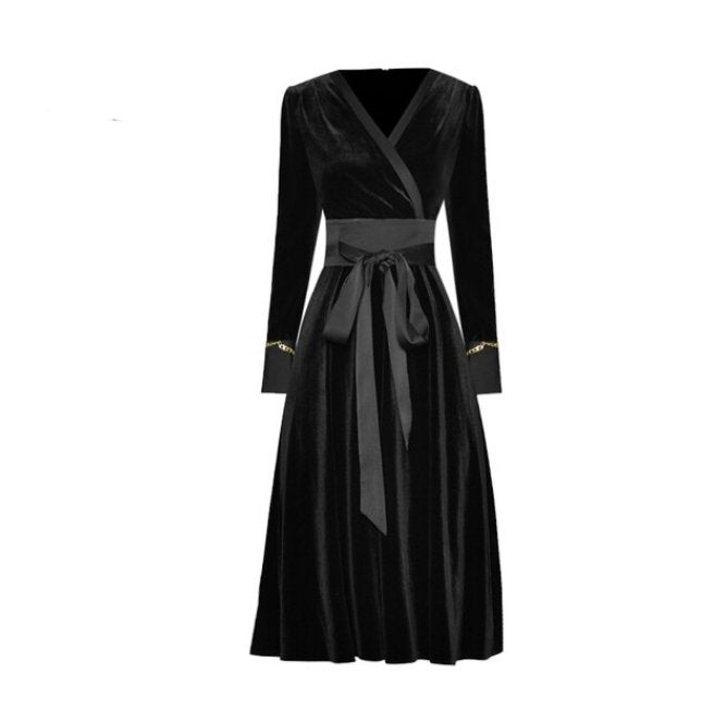 Robe des Années 40 50 Noir