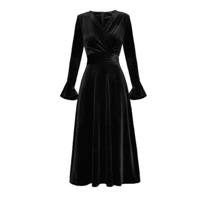 Robe des Années 40 50 Noire