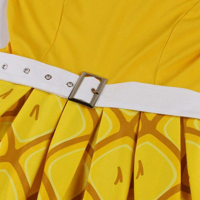 Robe des Années 50 Grande Taille Jaune