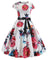 Robe Evasée Vintage Blanche et Rose