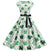 Robe Evasée Vintage Blanche Pois Fleurs