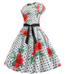 Robe Evasée Vintage Coquelicots