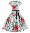 Robe Evasée Vintage Coquelicots