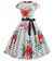 Robe Evasée Vintage Coquelicots