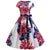 Robe Evasée Vintage Grosses Fleurs