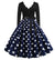 Robe Evasée Vintage Marine Pois Blancs
