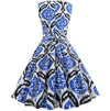 Robe Années 50 Noir et Bleu