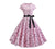 Robe Evasée Vintage Rose Printemps