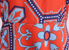Robe Evasée Vintage Rouge Fleurs