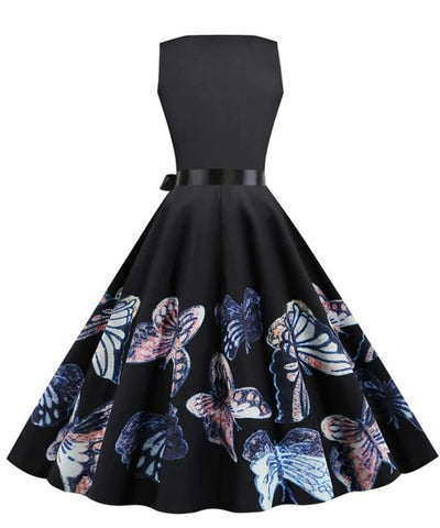 Robe Evasée Vintage Violette