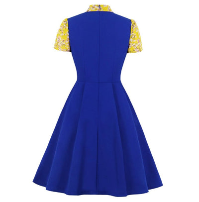 Robe Femme Années 50 Bleu