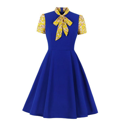 Robe Femme Années 50 Bleu