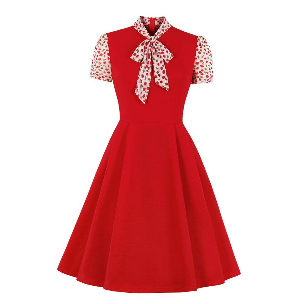 Robe Femme Années 50 Rouge