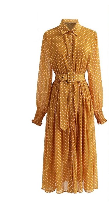 Robe Femme Jaune Années 40