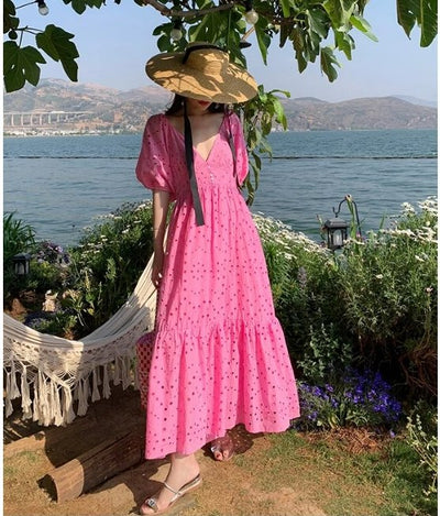 Robe Femme Rose Années 40