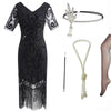 Robe Flapper Années 20 Noire