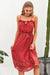 Robe Fleurie Rouge Vintage