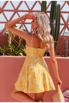 Robe Fleurie Vintage Jaune
