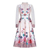 Robe Fleurs Années 40 Rose