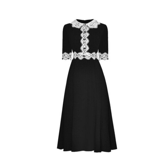 Robe Fourreau Noire Vintage