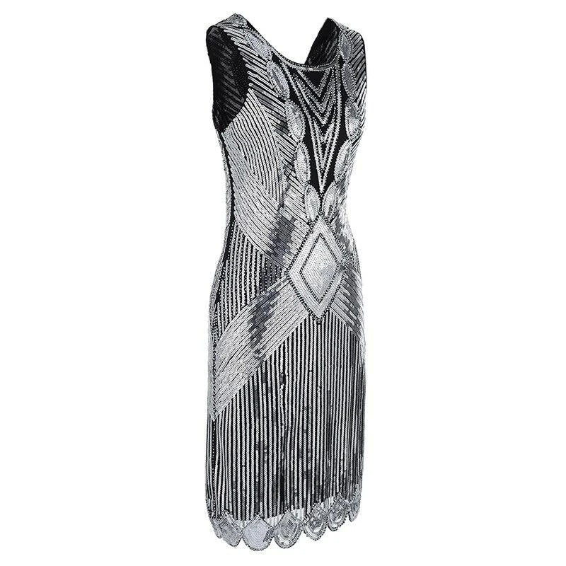 Robe Gatsby Courte Argent