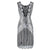 Robe Gatsby Courte Argent