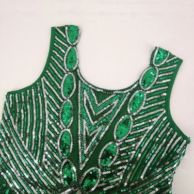 Robe Gatsby Courte Verte