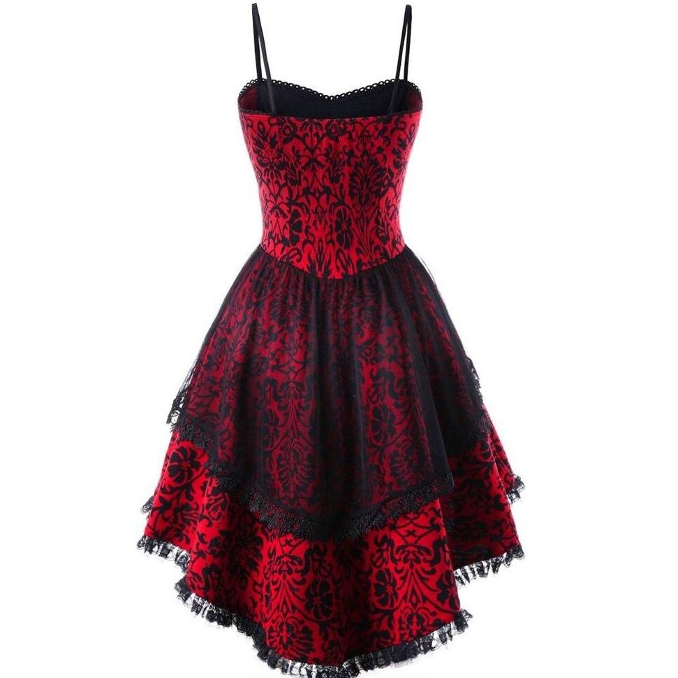 Robe Gothique Vintage Année 50 Rouge