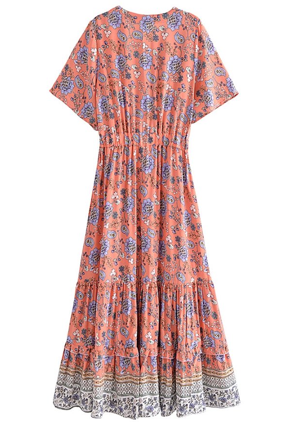 Robe Hippie Année 70 Rose