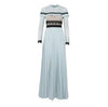 Robe Longue a Volant Vintage Bleue