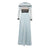 Robe Longue a Volant Vintage Bleue