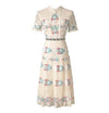 Robe Longue a Volant Vintage Champagne