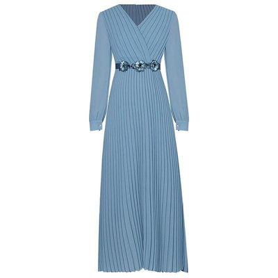 Robe Longue Année 40 Bleu