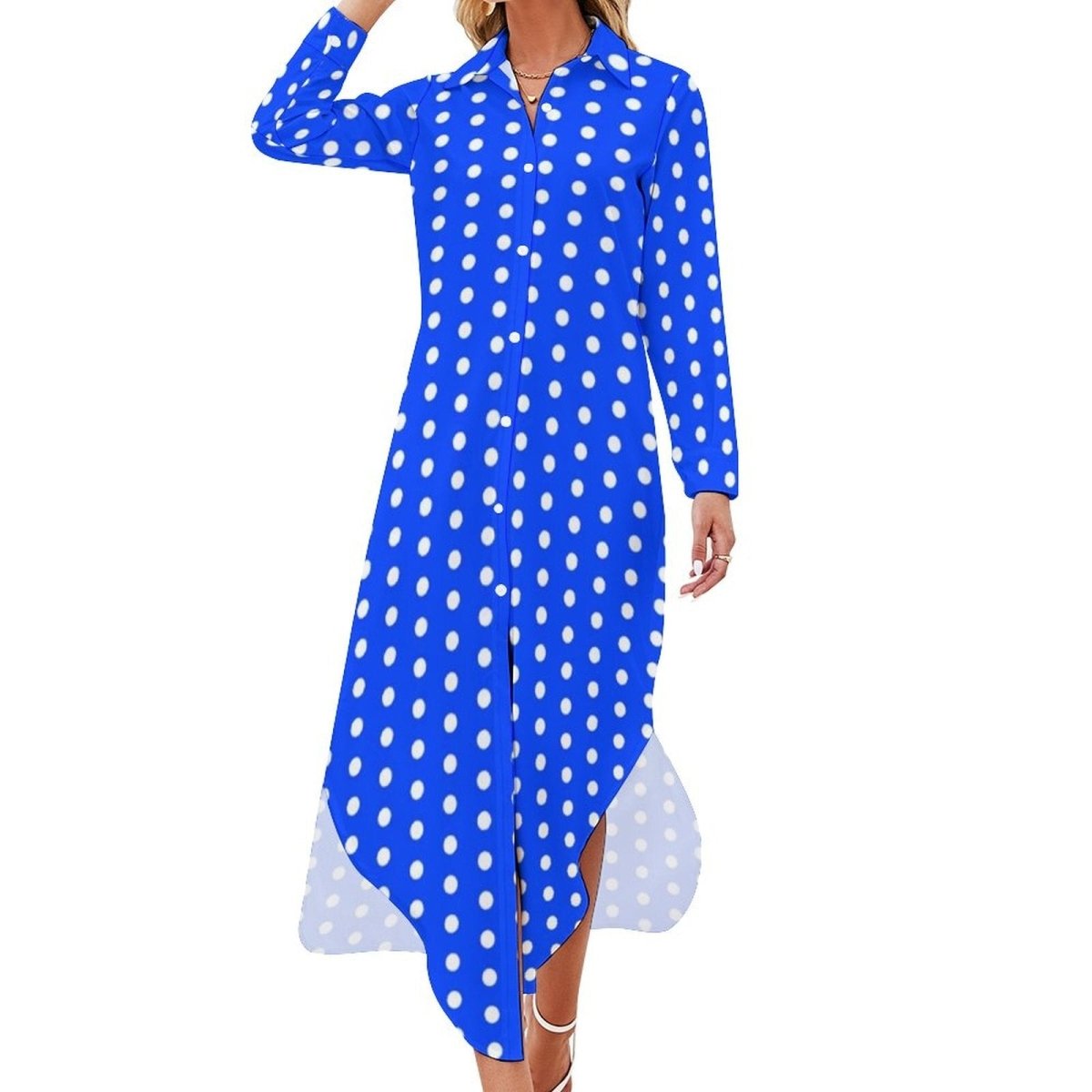 Robe Longue Année 70 Bleu