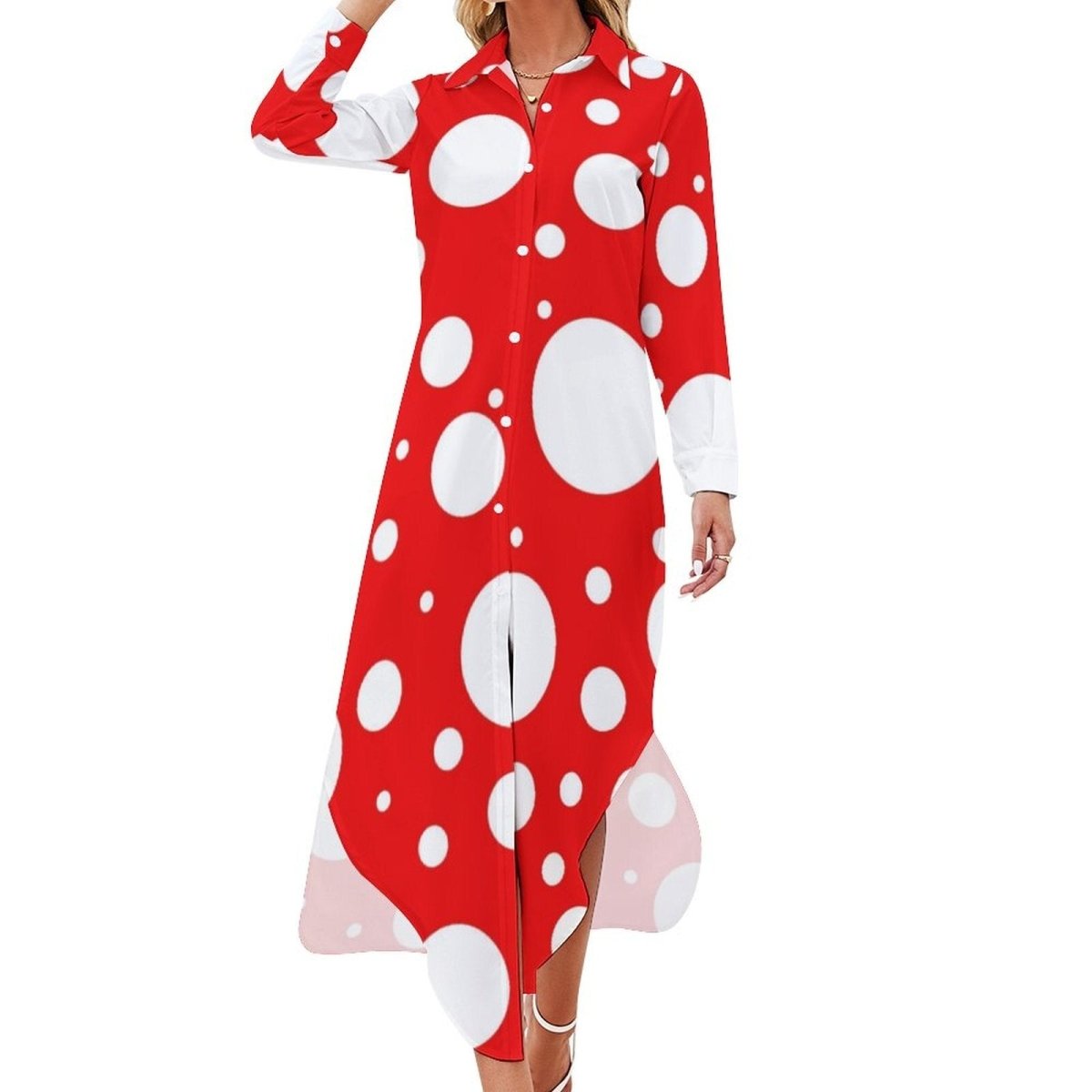 Robe Longue Année 70 Rouge