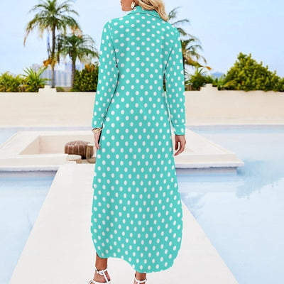 Robe Longue Année 70 Turquoise