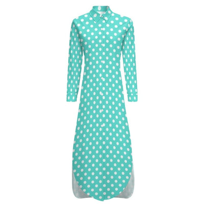 Robe Longue Année 70 Turquoise