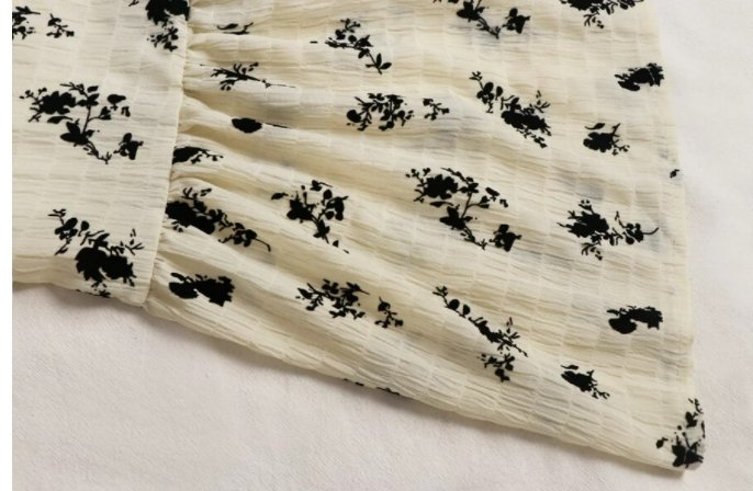 Robe Longue Fleurie Vintage Kaki