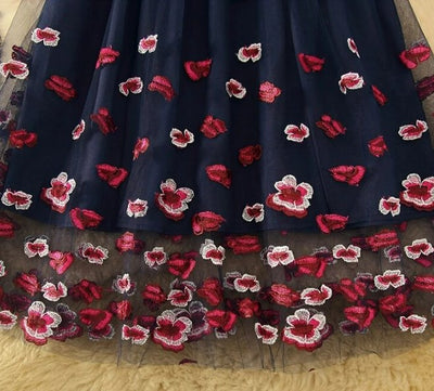 Robe Mariage Vintage Dentelle Marine