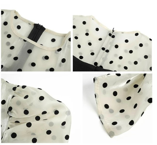 Robe mi Longue à Pois Vintage