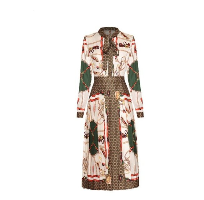 Robe mi Longue Rose Vintage