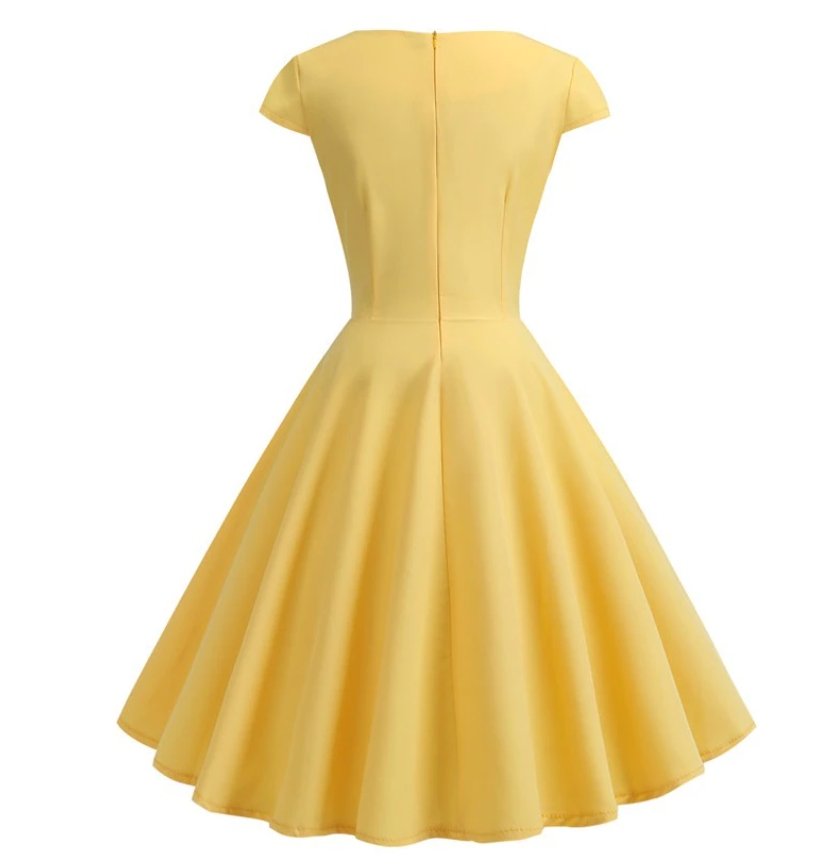 Robe Bustier Année 60 Jaune
